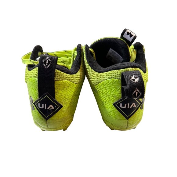 Under Armour Youth Highlight MC Lacrosse Cleats Size 4Y Neon Yellow/Black Checke - Picture 4 of 7